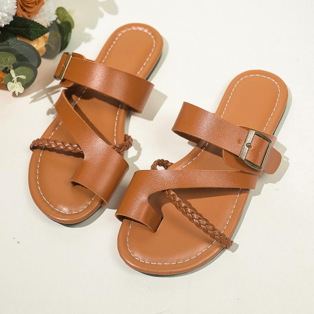 Mode Die neuen Sommer-Übergrößen-Slipper 2025, Flip-Flop-Freizeit-Flachslipper und Zehensandalen für draußen