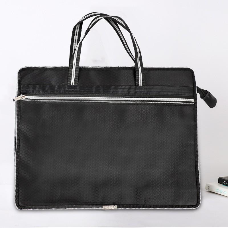 

Oxford Cloth Laptop Tote: Large Capacity, Zippered Document & Office Briefcase 45.5 x 36.5 x 10 cm чорний