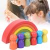 Building Blocks Toy Set Wooden Arch Stacker Baby Creativity Infant Educational Toys(Blocks Small