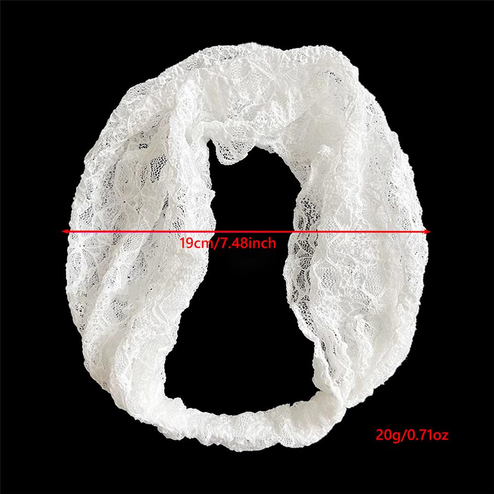 Spring Summer Mesh Lace Headband Breathable Lace Hairband Cap Elegant Elastic Hair Wrap  for Women