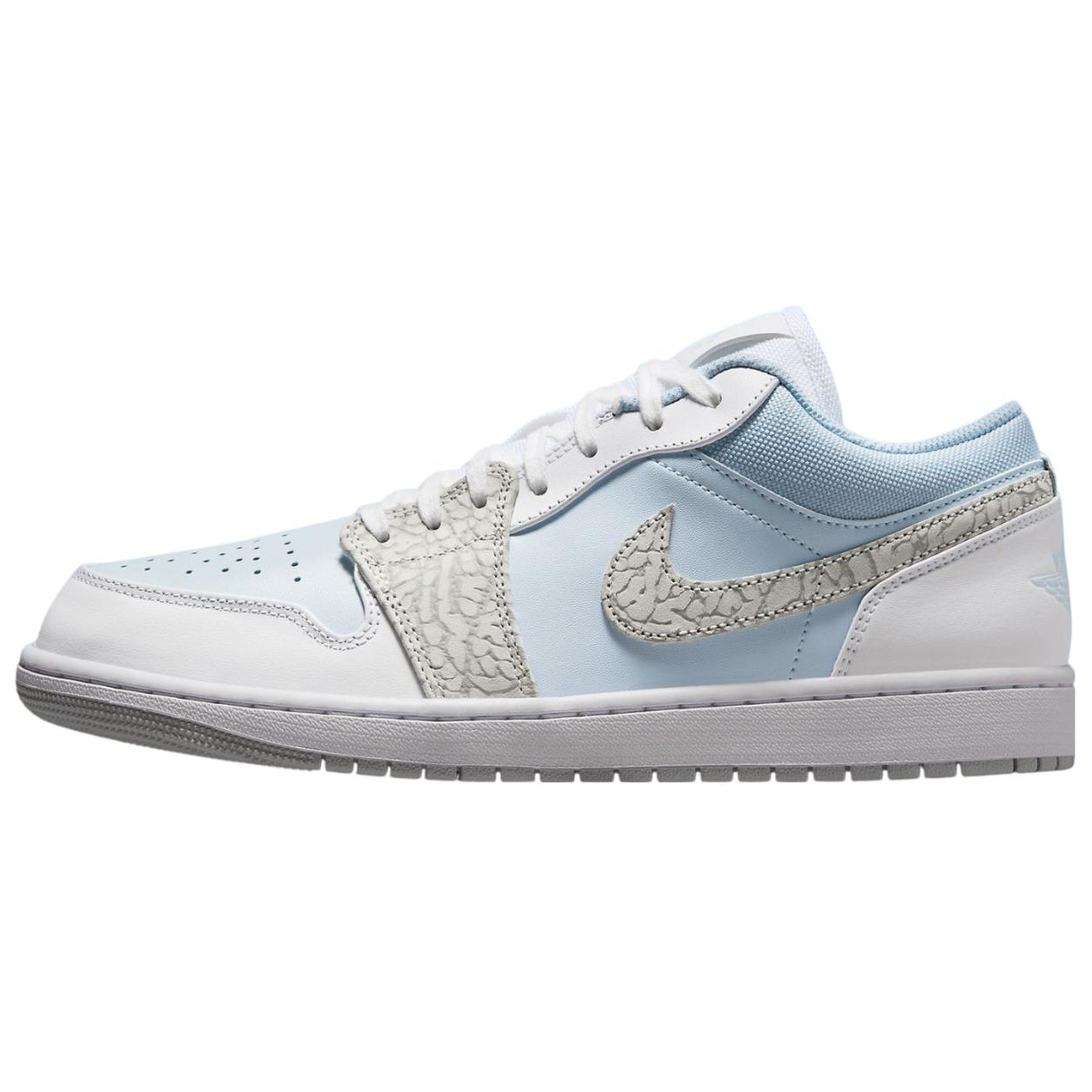 

Кроссовки унисекс Air Jordan 1 Low SE Blue Tint с принтом «слоновая кожа» Белый Серо-туманный Парусный IB7692-400 45
