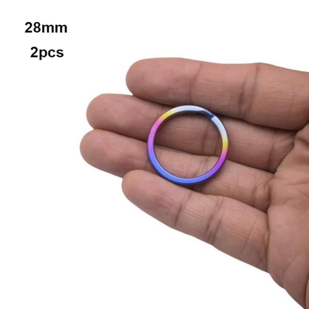 2pcs Multisizes Titanium Alloy EDC Key Chain Portable Key Holder  Camping Travel Hanging Tool