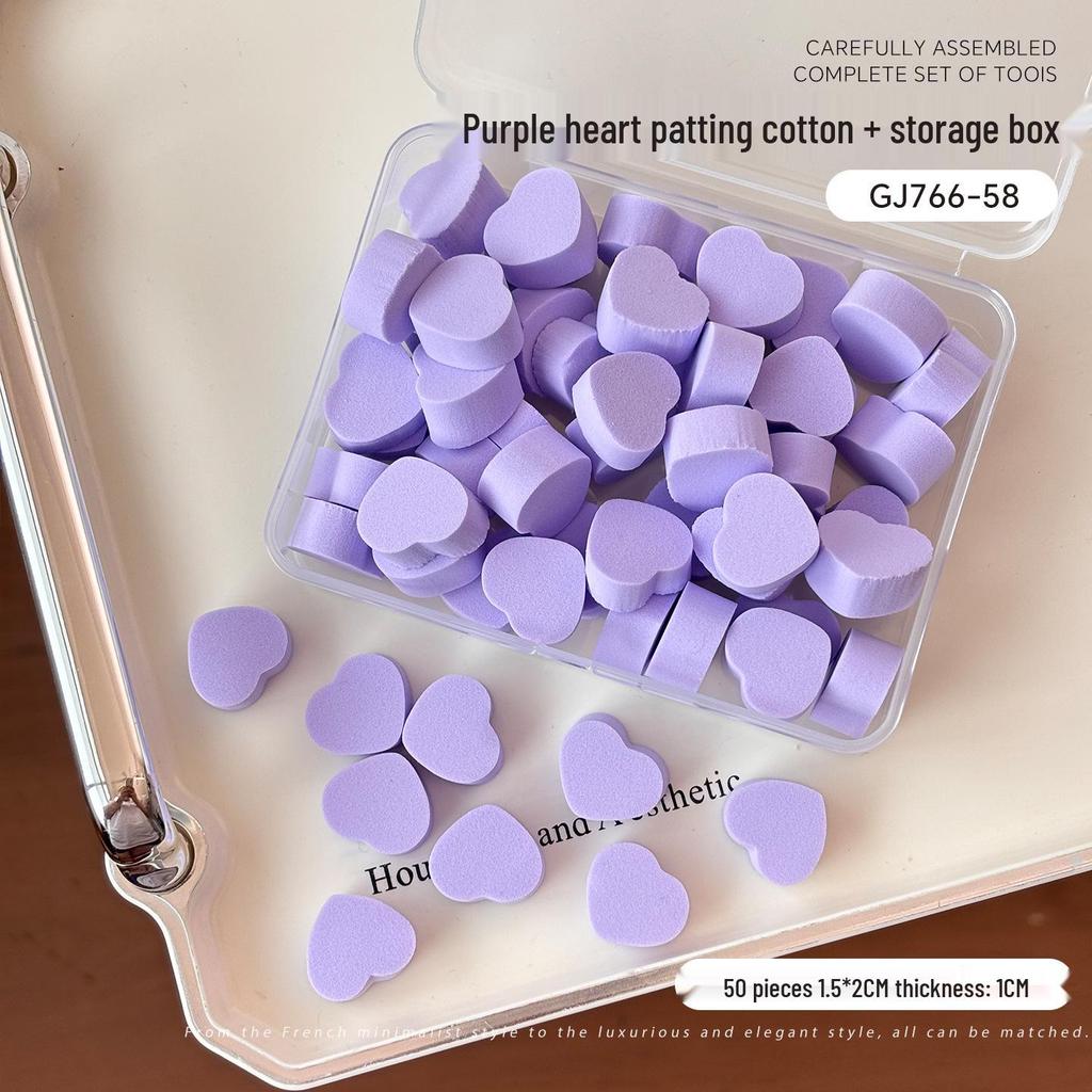 Nail Art Sponge: Professional Small Square Blending Tool for Gradient Blush and High-Density Cotton Application