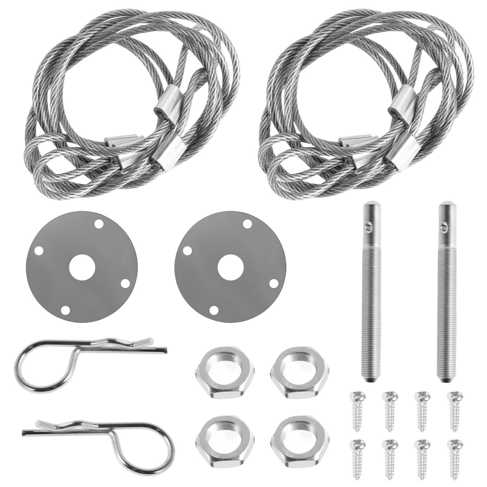 

Комплект замков капота из нержавеющей стали для фиксации пластин на штифтах, универсальный, для гоночных автомобилей, модифицированный аксессуар серебряный