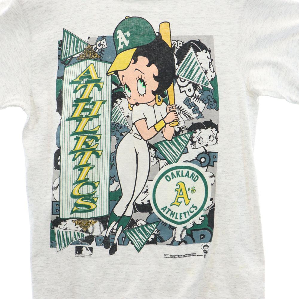 Changes 90s Made in USA Old Oakland Athletics Betty Boop Short sleeve T-shirt Men's Used