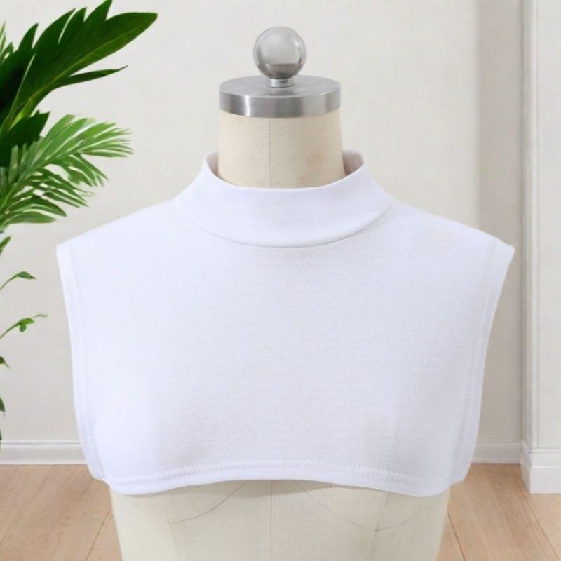 Winter Cotton Knitted Turtleneck Adult Unisex Fake Collar With Sweater Anti-Tie Neck Warm Pullover Scarf