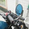 22mm Motorcycle Bar End Rearview Mirror with Complete Install Hardware Fit 17-19mm Handlebar Bore for DIY Modification