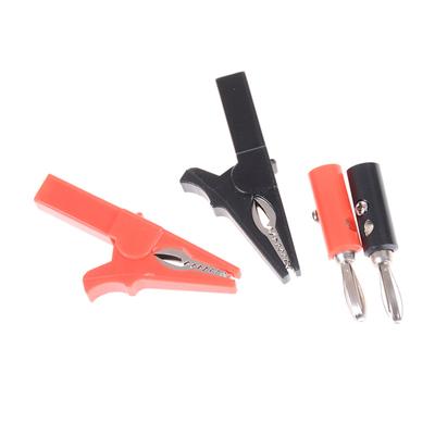 55Mm Alligator Clip + Banana Plug, Test Probe With 4Mm Banana Plug Cable Clips