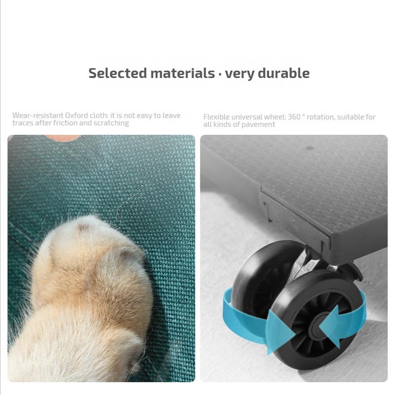 Wózek dla kota na zewnątrz, oddychający, duża pojemność, kontrastowy kolor, płótno, wielofunkcyjna torba transportowa dla kota