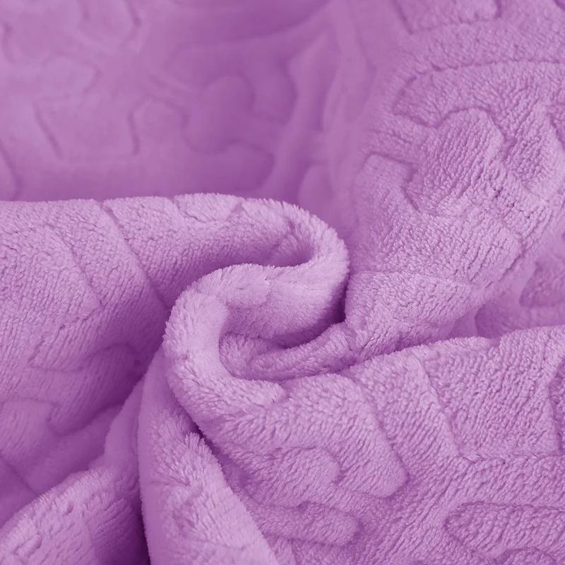 3pcs Set Winter Thick Velvet Bedspread Super Soft Flannel Quilting Bed Cover Non-slip Breathable Bedsheet with 2pcs pillowcase