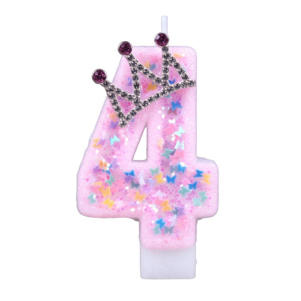 Butterfly Number Birthday Candles, 0-9 Topper Decorations for Birthday Party