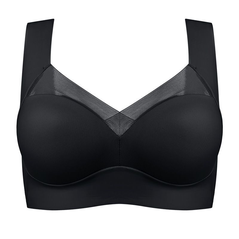 Plus Size Women's Thin Bra Reducing Bust Anti-Drooping One-Piece Seamless Underwear