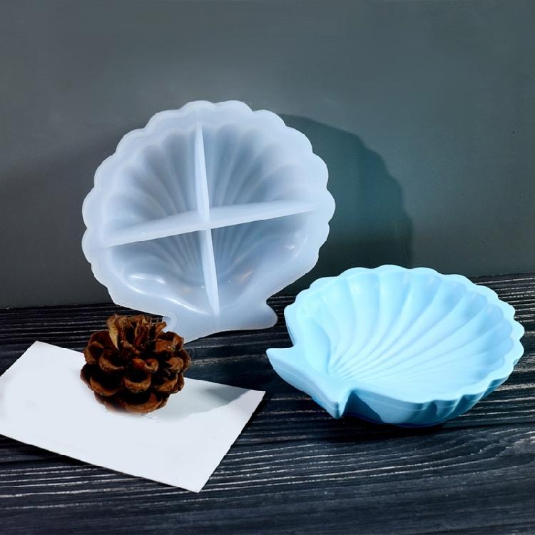 Flexible Shell Tray Silicone Mold Multi Purpose Silicone Shell Tray Mould for Casting Plaster and Resin Dishes