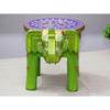 Handcrafted and Emboss Painted Colorful Wooden Elephant Stool/Side Table for Home/Office/Living or Bedroom Decor (Green)