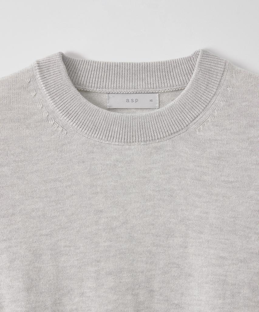 ASP Essential Cotton Crew Neck Knit Oat Milk