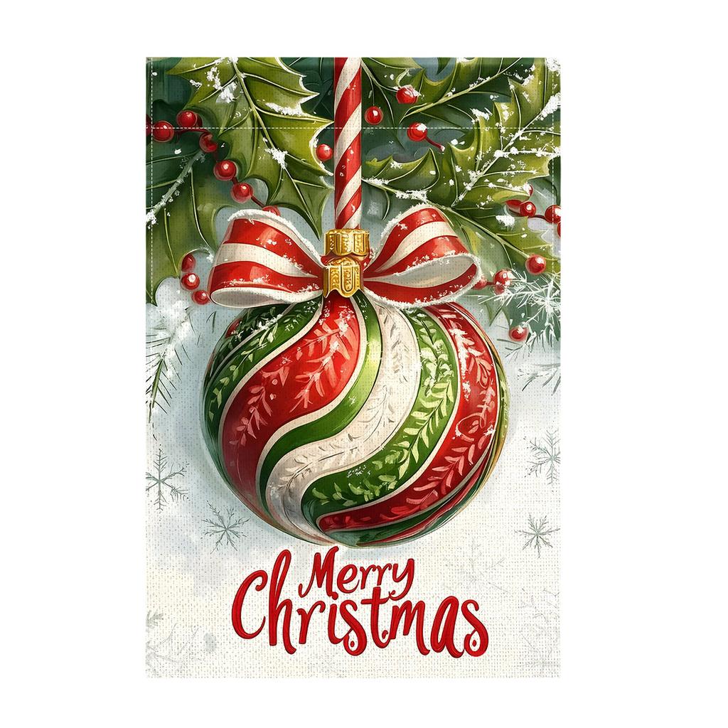 Christmas Holly BerriesGarden Flag 12x18 Inch Double Sided for Courtyard Outdoor Welcome Flag Decoration (Excluding flagpole)