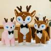 Sika Tie Bow Deer Plush Toy Cartoon Stuffed Animal Doll Decoration Gift Kids