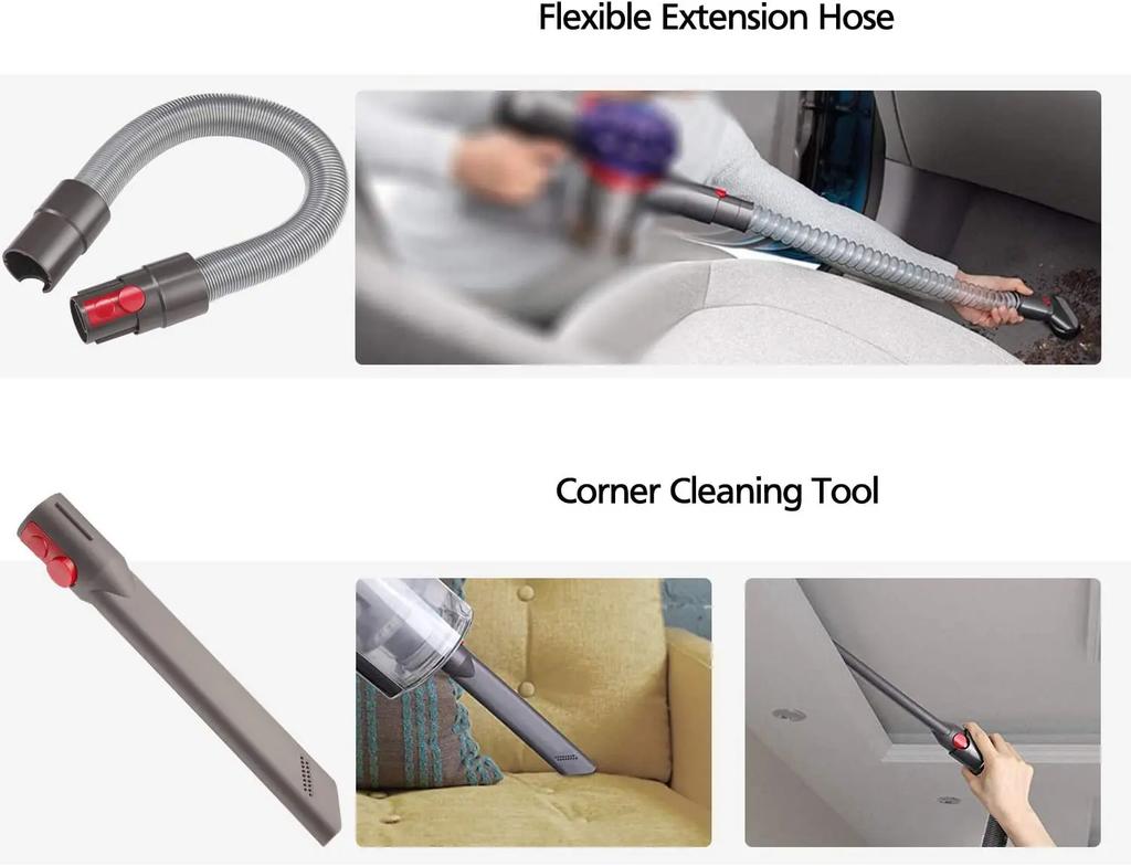 For Dyson V7/V8/V10/V11 Vacuum Cleaner Suction Head Set 5pcs Set Vacuum Cleaner Mattress Brush Head Round Brush Soft Brush Parts