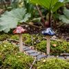 4PCS Ceramics Pottery Sculpture Realistic Mushroom Sculpture Fairy Mushroom  Exposed Garden
