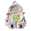 Personalized niche little crocodile expression bag schoolbag 2024 cross-border campus popular student schoolbag casual and simple