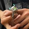 Rotatable Fishing Reel Necklace Luxury Men Neck Pendant Neck Chain Fishing Reel Ring  Fishermen