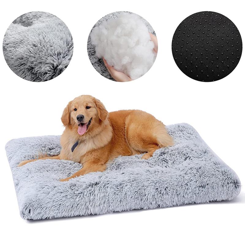 Plush Warm Dogs Sleeping Bed Mat Soft Fleece Pet Blanket Mat Detachable Cat Puppy Mat Cushion for Small Medium Large Dogs Bed