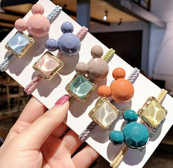 Exquisite Rhinestone Four-Leaf Clover Hair Tie - High Elastic Ponytail Rubber Band