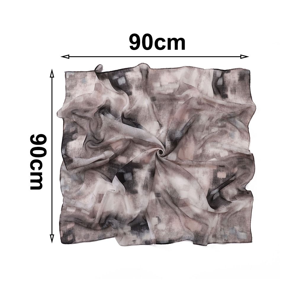 Casual Instant Hijab Cotton Voile Tie-Dye Shawl Headscarf Fashion Wide Edge Hijab  For Women