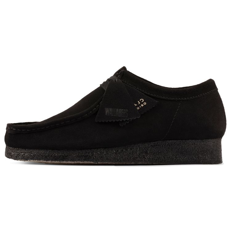 Clarks Originals Leather Round Toe Lace-Up Versatile Durable Breathable Low-Top Casual Shoes Women sneakers Black 261555224