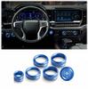 Chevrolet Silverado 22-23 Decorative Rings for A/C Knobs & Headlight Switches