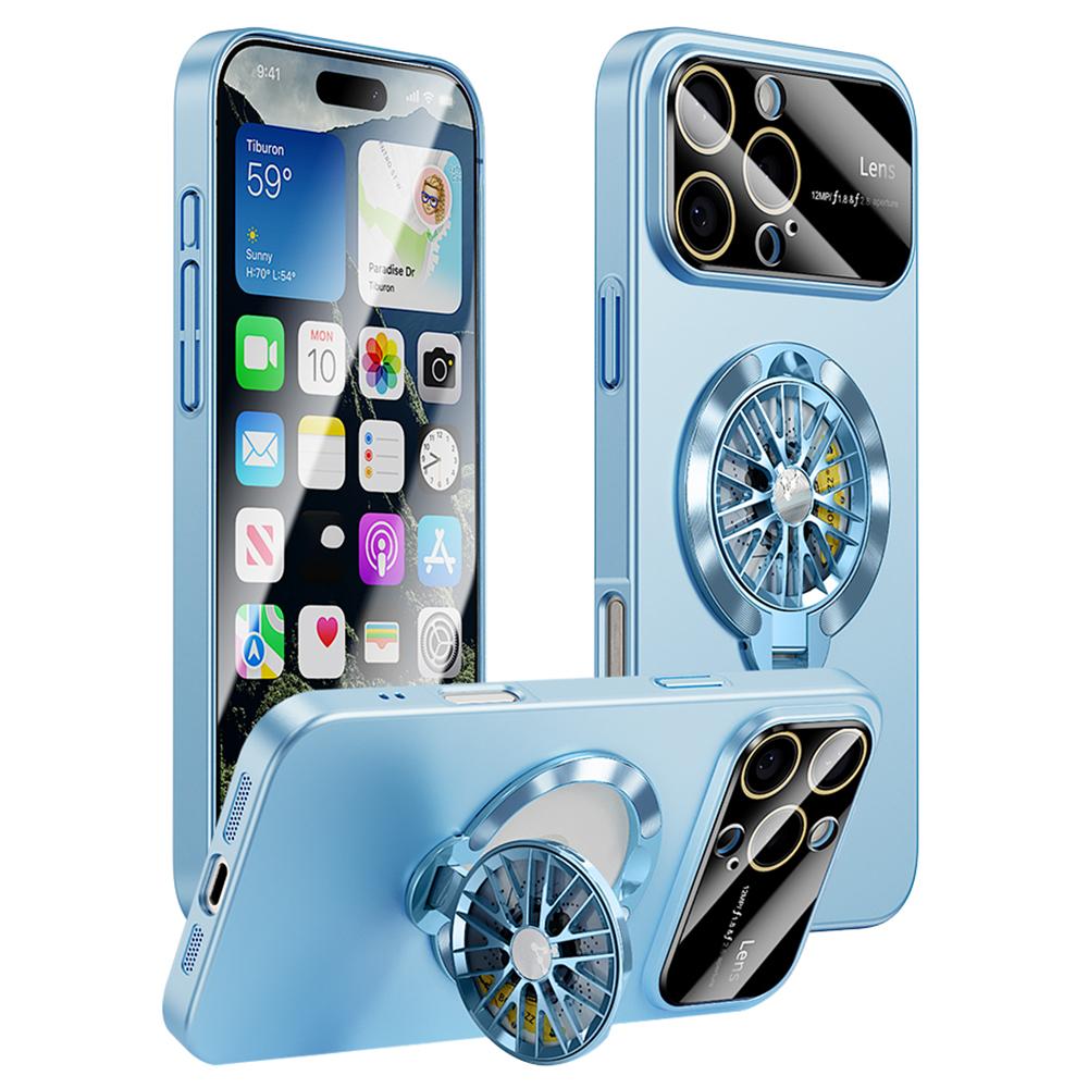 

Для iPhone 16 Pro Чехол Совместимый с MagSafe Жесткий ПК Подставка Чехол для телефона Blue