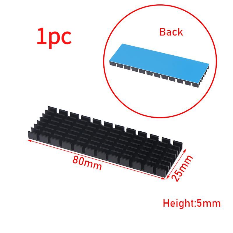 Hot sale 1/2pcs Aluminum Heatsink Radiator Heat Sink For Electronic RAM Chip LED SSD Cooling With Thermal Conductive Tape