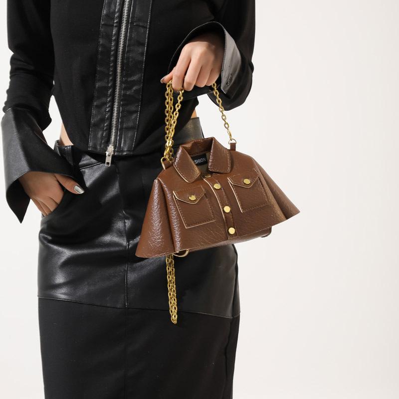 Personality Clothes Rivet Bag Bag 2025 New Korean Version Fashion Trend Single Shoulder Ladies Internet Celebrity Crossbody Small Square Bag Pu