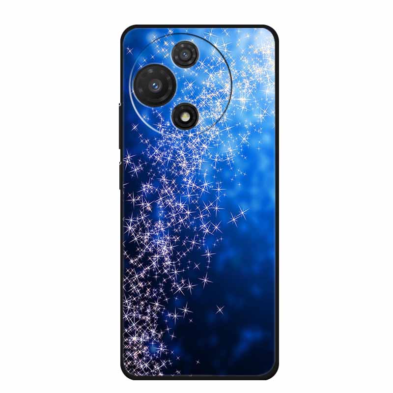 For TCL 605 Case Fashion Flower Protective Black Silicone Soft TPU Back Cover Case For TCL 60 5G 60 SE Case 60SE Coque Funda Bag