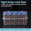 3ML/10mL 10-Slot Vial Storage Case Plastic Clear Microtube Storage Box Stackable Freezer Tube Box Diabetic Supplies