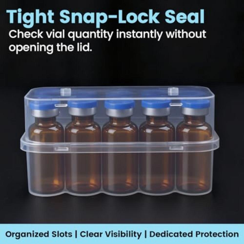 Stohovatelný úložný box na mikrotubičky 10 přihrádek Box na mrazicí zkumavky Pouzdro na vialky Organizér do lednice