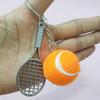 Creative Tennis Racket Keychain Pendant - Sports Gift & Backpack Accessory