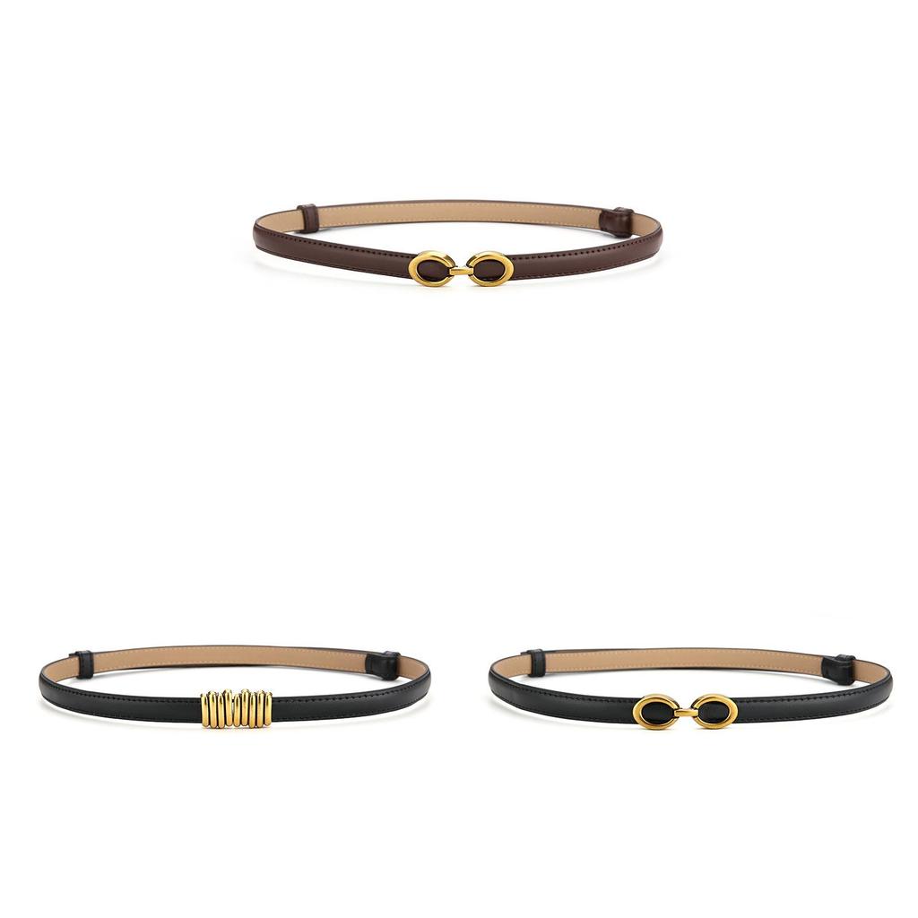 Genuine Leather Womens Fashion Belt With Pearl Detail For Casual And Formal Wear
