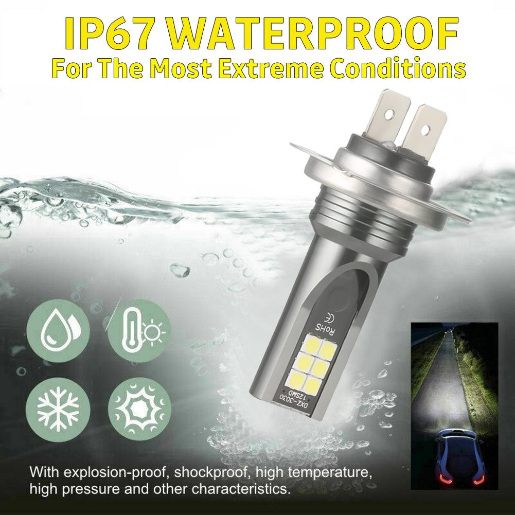 2/4Pcs H7Car LED Headlight Bulb Mini H7 + H7 Combo Headlight Bulbs Kit High Low Beam 40W 1400LM 6000K Kit