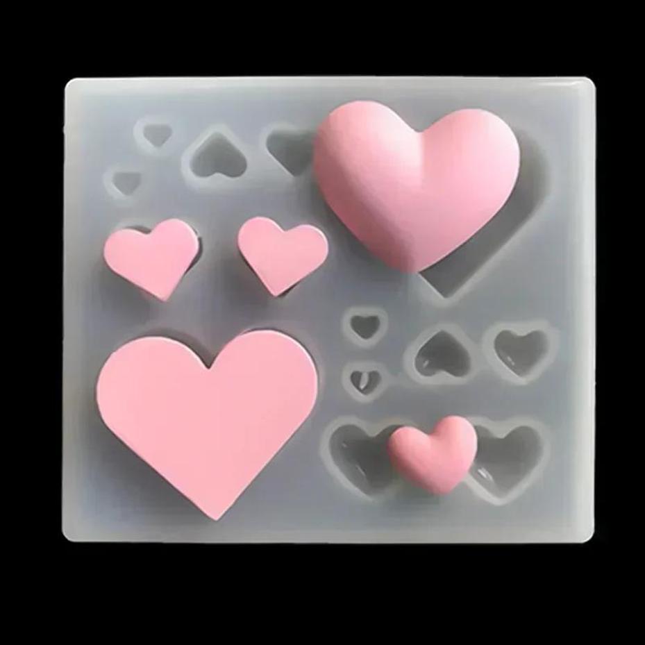 Love Heart Creative Shape Silicone Mold Epoxy Resin DIY Tools Kitchen Cake Baking Decoration Chocolate Handmade Accessories