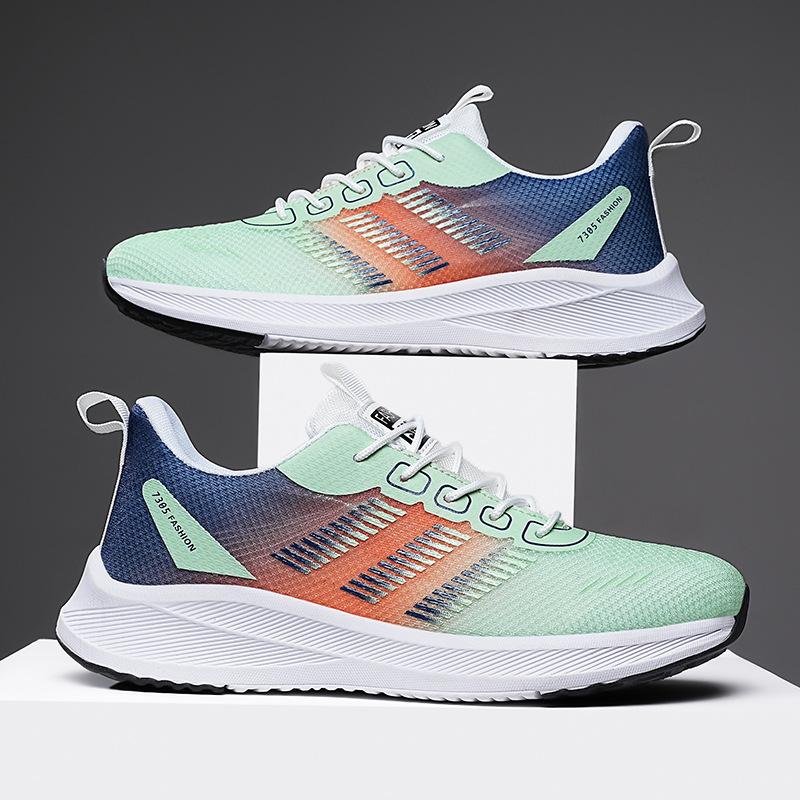 

Мужская обувь, новая сетчатая дышащая повседневная обувь, удобная повседневная спортивная обувь, мужские легкие амортизирующие кроссовки, модная обувь 44 зелёный