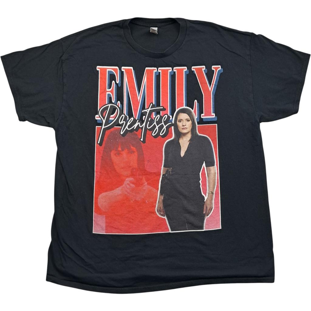 Gildan T Shirt Extra Large Men's Black Cotton Emily Prentiss Criminal Minds 90s Unisex T-Shirt