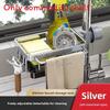 Aluminum Kitchen Sink Water Drain Organizer With Removable Tray For Home Use