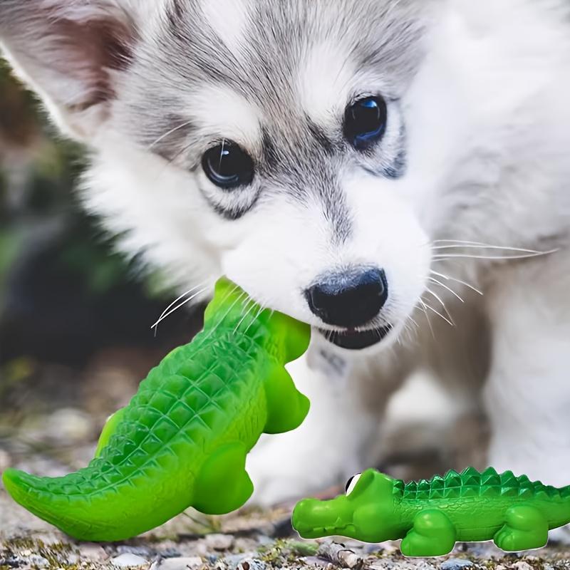 Durable Rubber Dog Chew Toy for Aggressive Chewers - Crocodile-Shaped Latex with Squeaky Sound,Suitable for All Breeds, Chew Toy