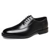 Mens Genuine Leather Oxford Shoes Square Toe Business Casual Dress Office Wedding Formal Events