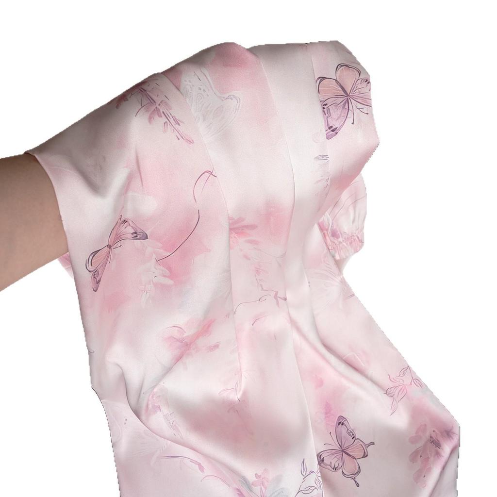 Ombre Schmetterling Fee Langarm Eisseide Pyjama Set für Damen