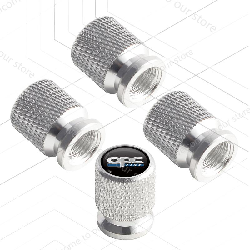 4Pcs/Set For OPC Line LOGO Badge Opel Corsa Ampera Astra Adam Mokka Vauxhall Vectra Car Wheel Tire Valve Caps Tyre Stem Covers