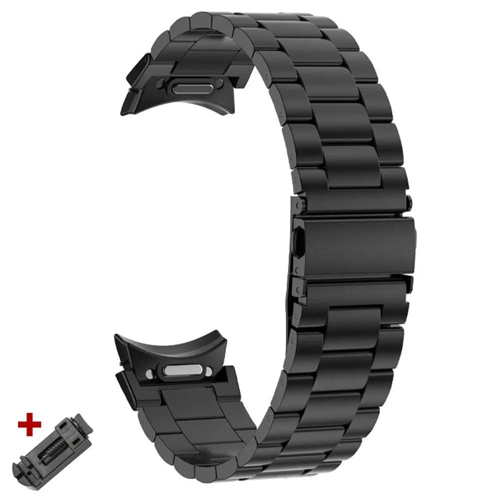 No Gaps Quick Fit Stainless Steel Strap For Samsung Galaxy Watch7 40 44MM FE/6/Classic 43 47mm Band For Watch 5Pro 45mm Bracelet
