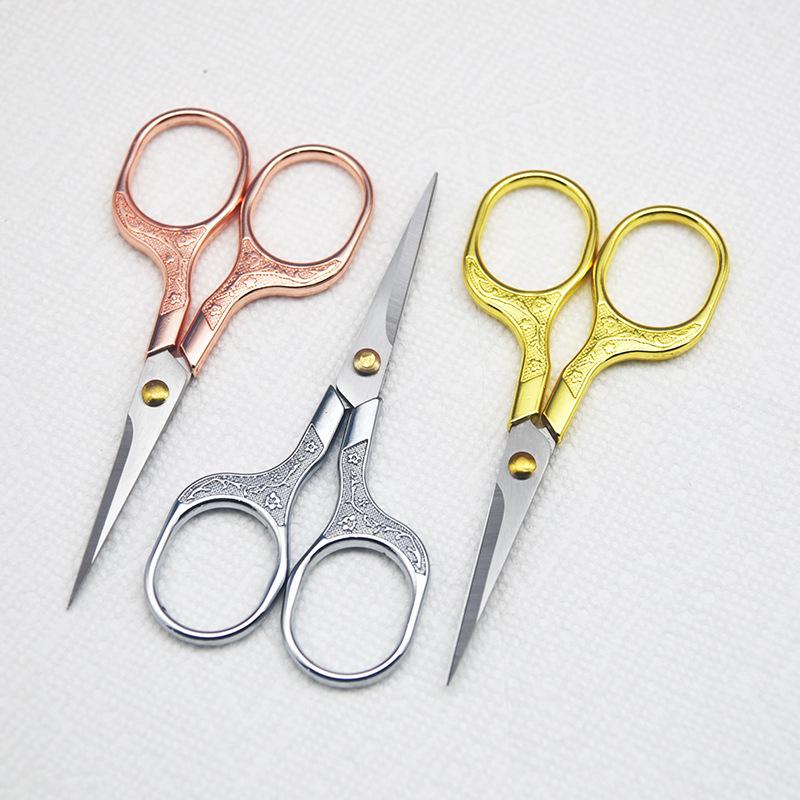 Plum Blossom Stainless Steel Retro Scissors for Paper-cutting and Embroidery
