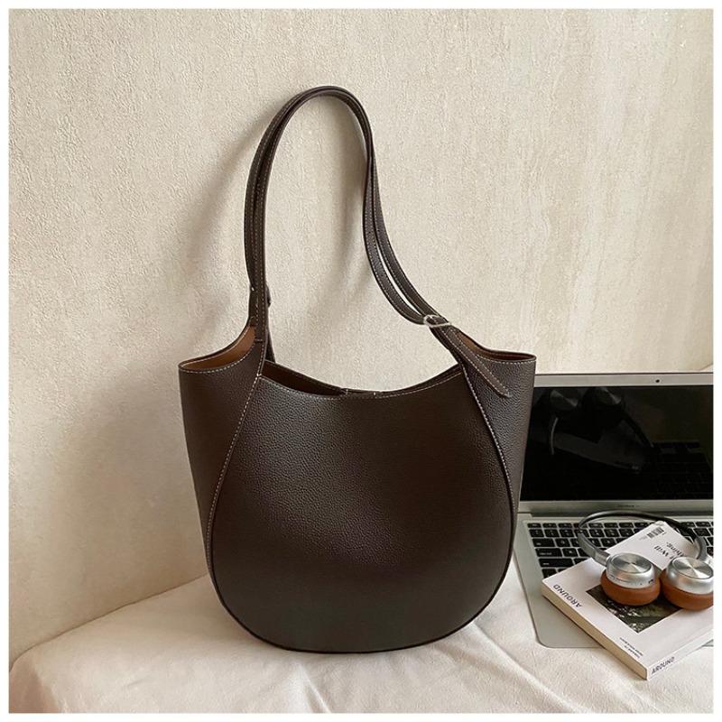 

Модні сумки, Жіноча проста сумка через плече великої місткості, Висококласна та нішева сумка-тоут коричневий